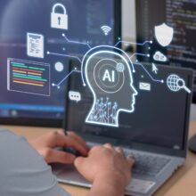 Vertical Image of future of programming with artificial intelligence: AI revolutionizing the way we code